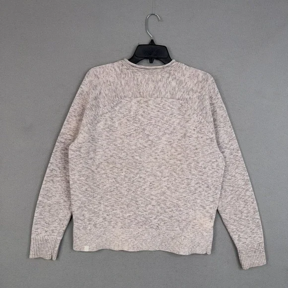 Lululemon Sweater Womens Medium Heathered Beige Knit Crewneck Pullover Boxy Fit - Picture 7 of 12